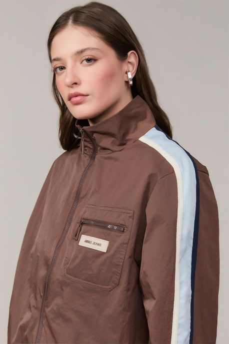 Jaqueta Sport Listra Lateral Marrom Cafe - M