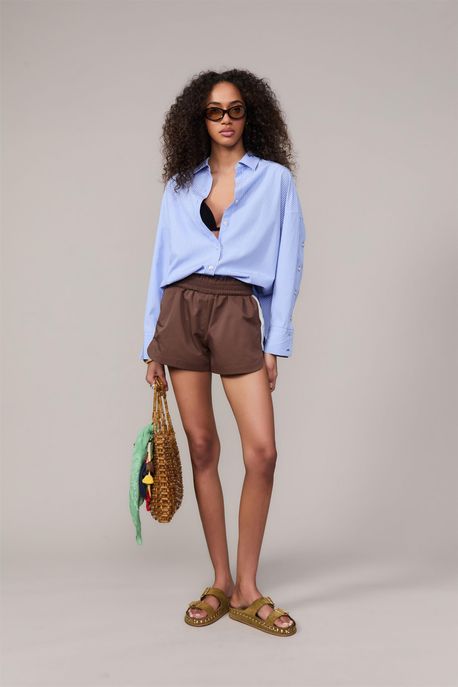Short Sport Listra Lateral Marrom Cafe - 42