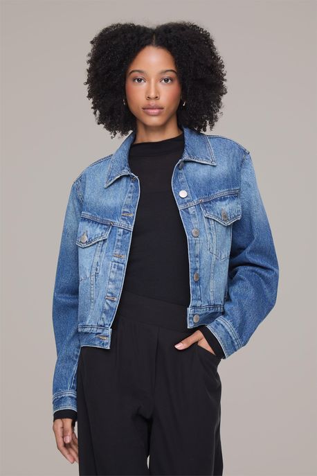 Jaqueta Jeans Basic Jeans Medio - G