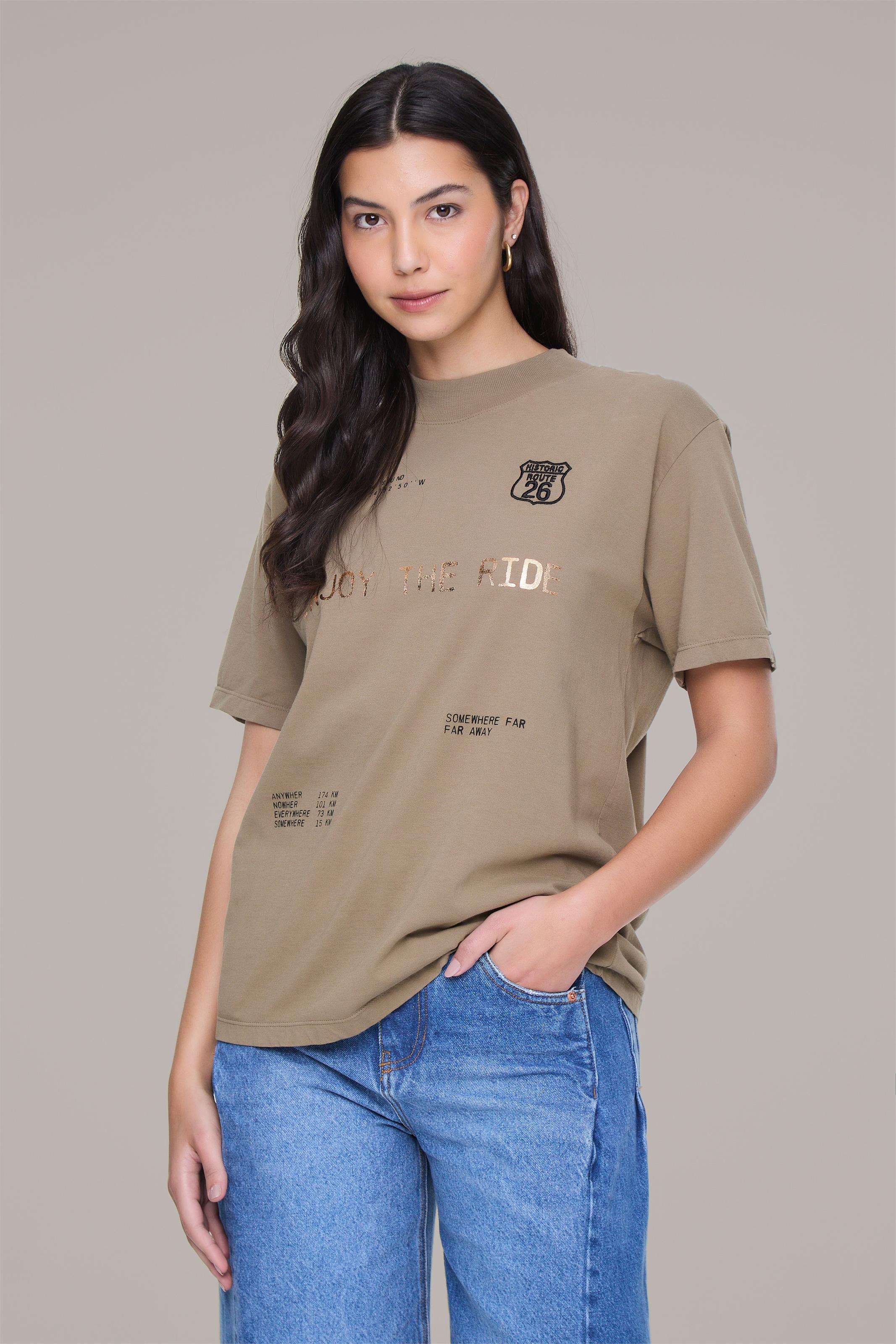 T-Shirt De Malha Mermaid Enjoy The Ride