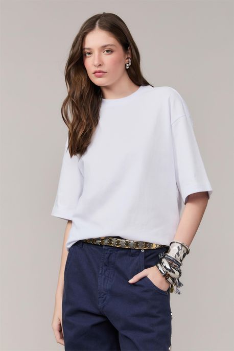 Camiseta Básica Aj Branco - M
