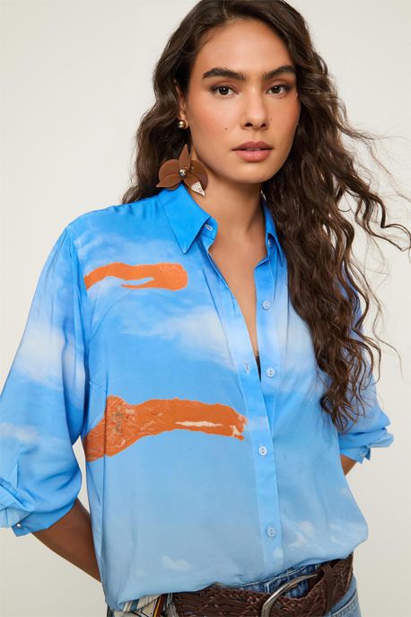 Camisa Ampla Estampada Est Loc Salinas - 42