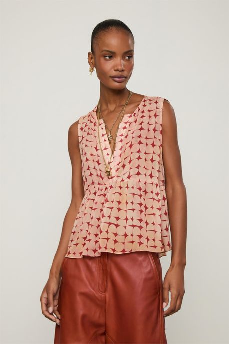 Top Sleeveless Geo Textura Est Geo Textura Color - 38