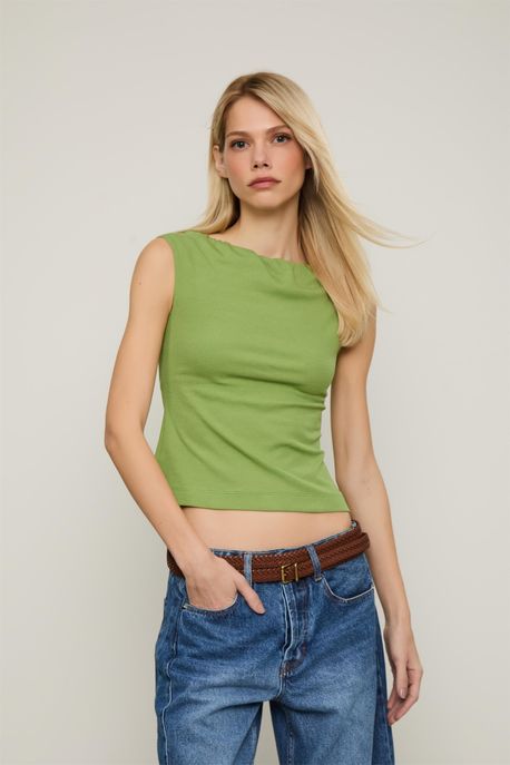 Blusa Ombro a Ombro Bandagem Verde Verde Horta - M