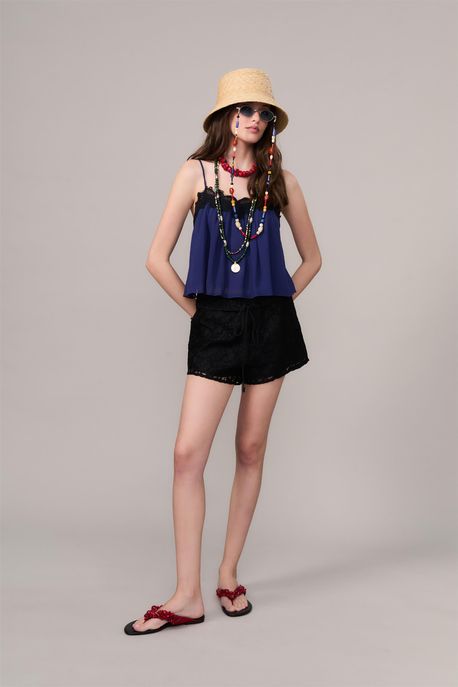 Short De Renda Surfing Preto - 36
