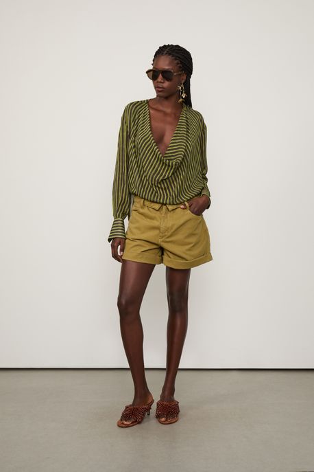Camisa Gola Degage Listras Est Listra Tessile Color - 36