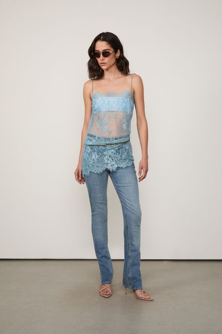 Underwear Renda Bico Intimates Azul Tourmalina - G