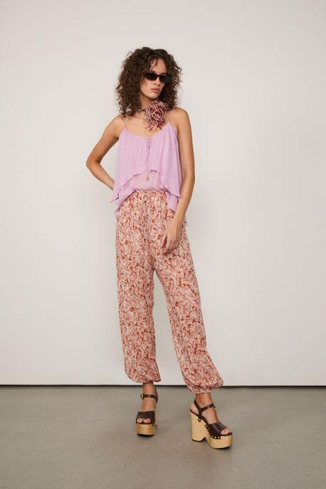 Calça Alladin Liberty Burle Est Liberty Burle Color p - 34