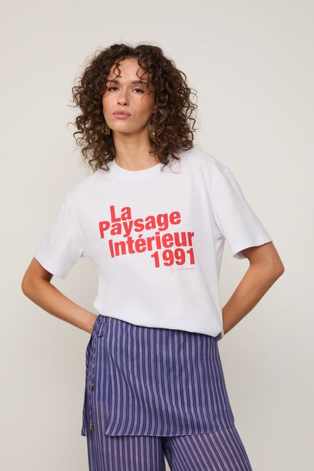 T-Shirt Fun La Paysage Branco - P