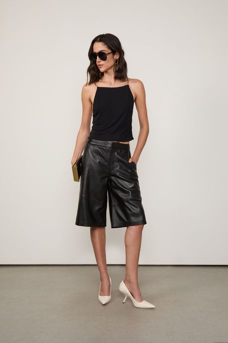 Top Jersey Alça Corrente Preto - M