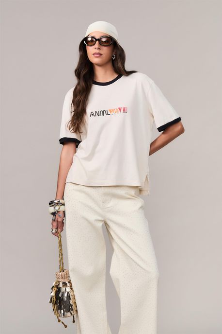 Camiseta Waves Vintage Graphics Cinza Gelo - P
