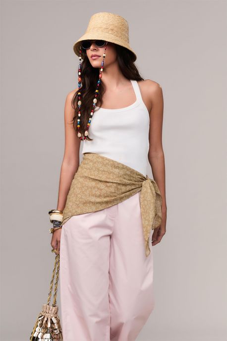 Regata De Malha Nadador Off White - P