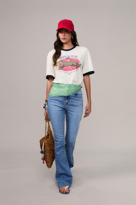 Calça Jeans Boot Nova York Cintura Média Basic Jeans Medio - 42