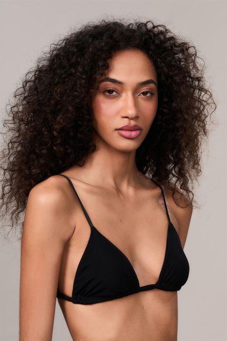 Top De Tule Forrado Preto - M