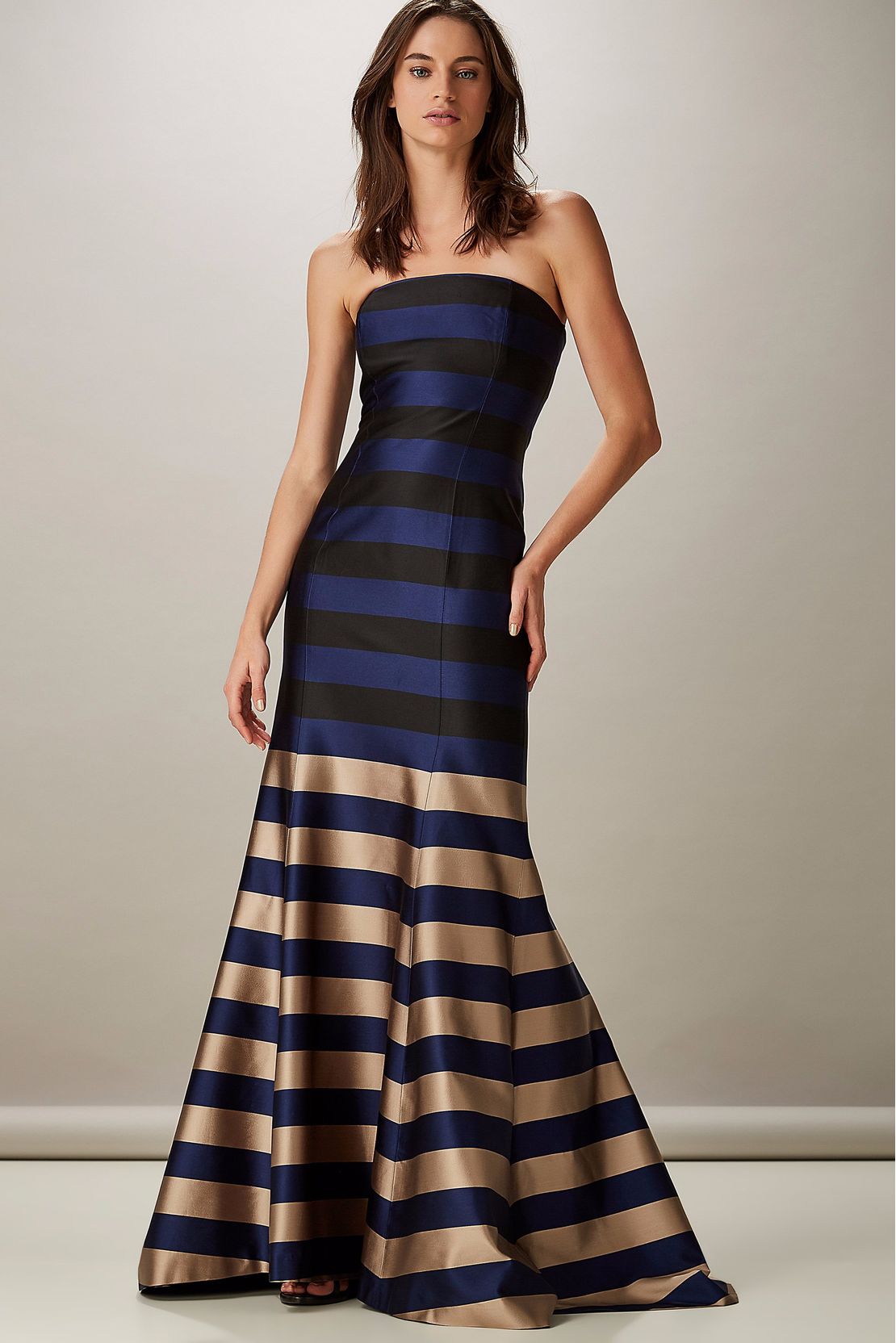 Vestido Longo Stripes Zibeline