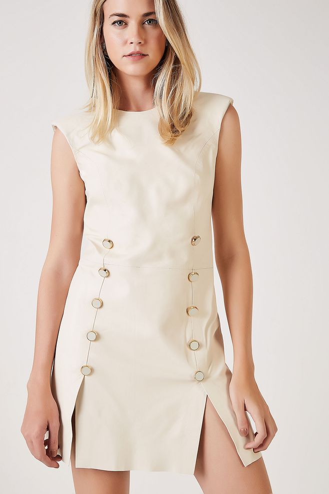 Vestido Couro Brasão