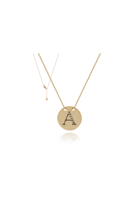 Colar Stampo a Amarelo C/ Diamante Chocolate - U