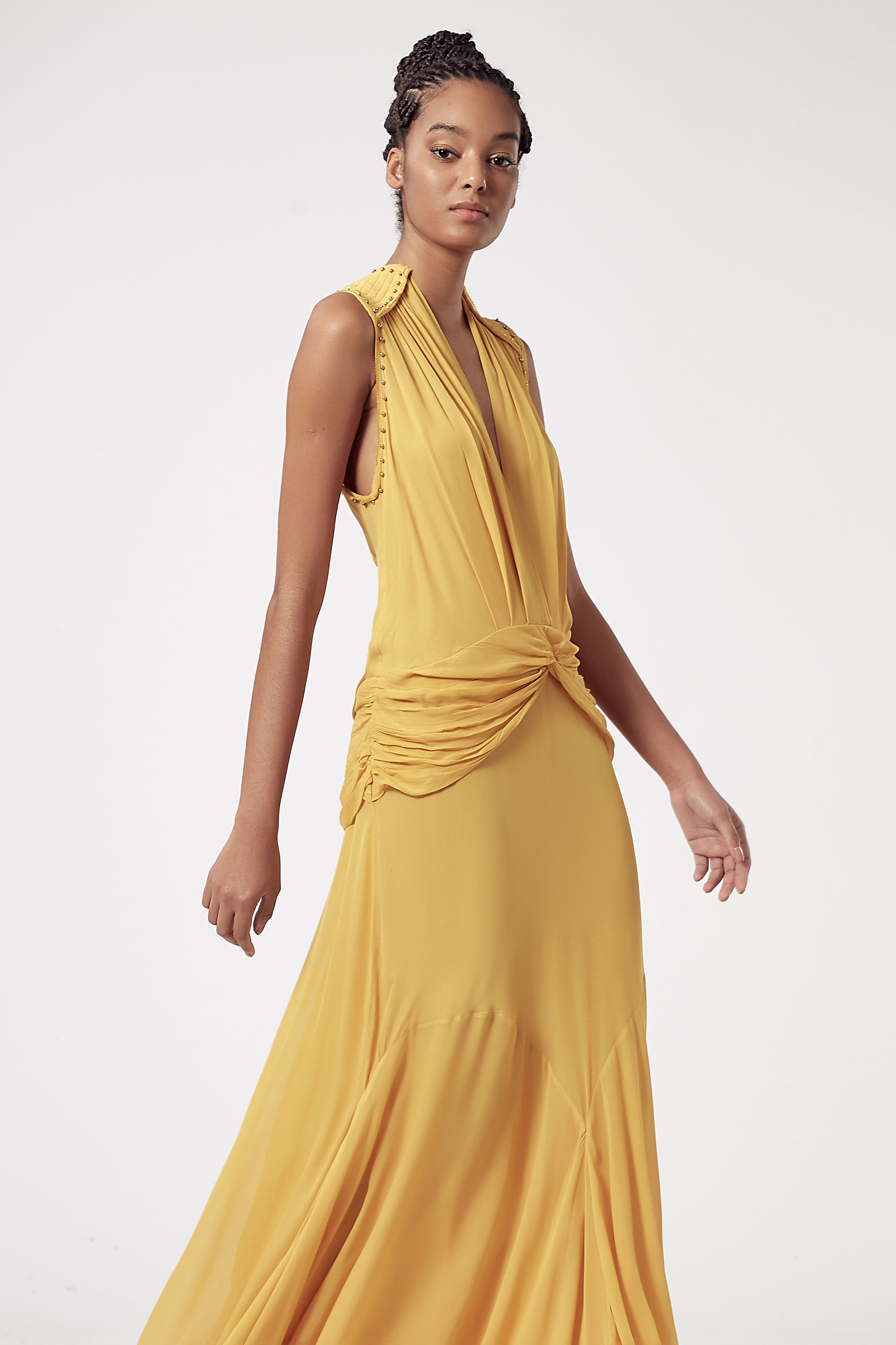 vestido animale amarelo