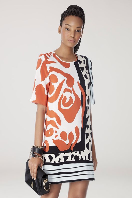 vestido de seda animale