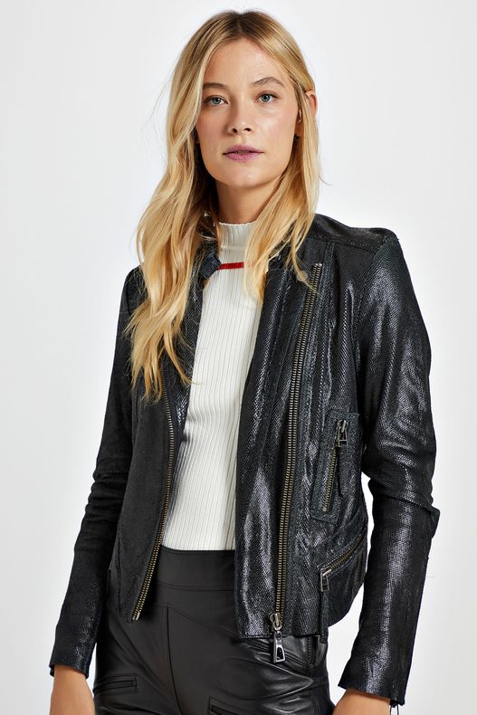 camisa couro animale