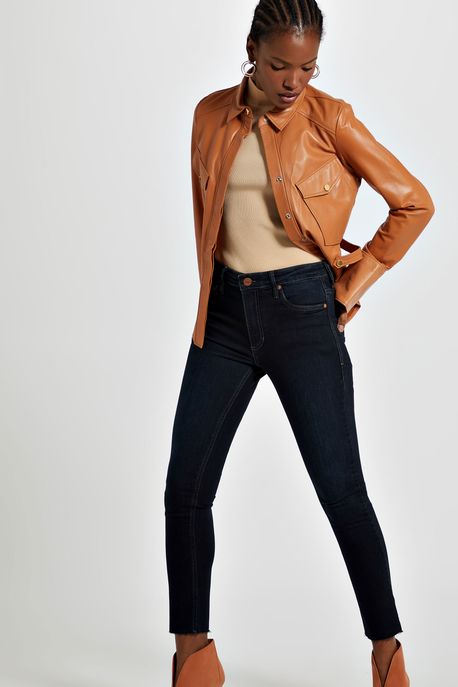 Calça Jeans Skinny Basic Midi Jeans Escuro - 44