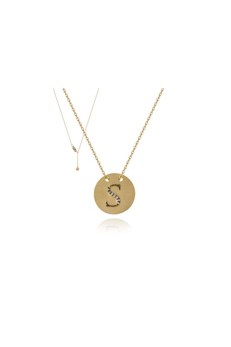 Colar Stampo s Amarelo C/ Diam Chocolate - U