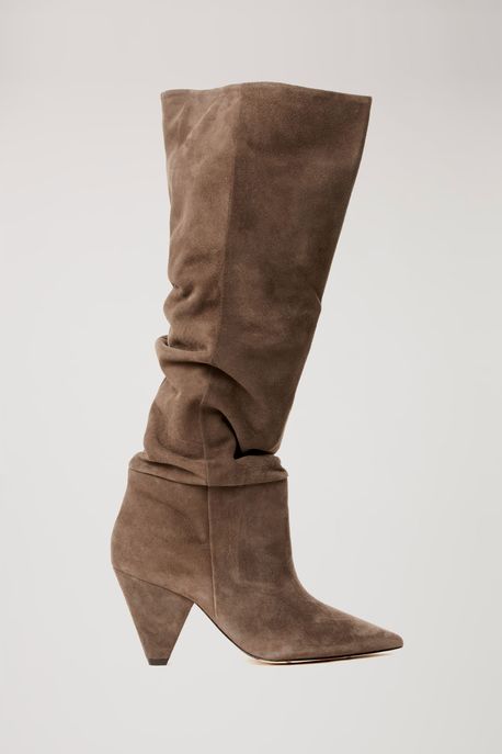 botas camurça cano longo